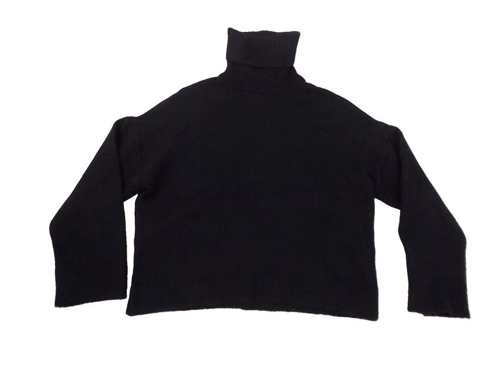 Zara black turtleneck sweater womens size Small